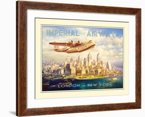 Imperial Airways - London to New York-The Vintage Collection-Framed Giclee Print