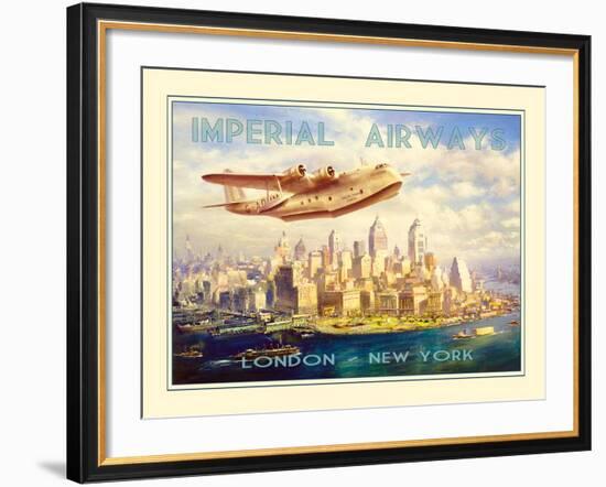 Imperial Airways - London to New York-The Vintage Collection-Framed Giclee Print