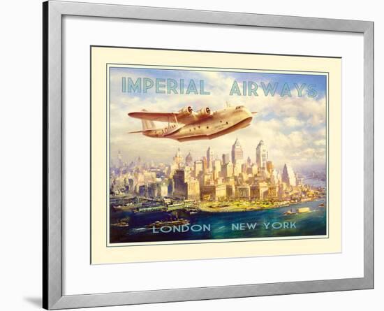 Imperial Airways - London to New York-The Vintage Collection-Framed Photographic Print