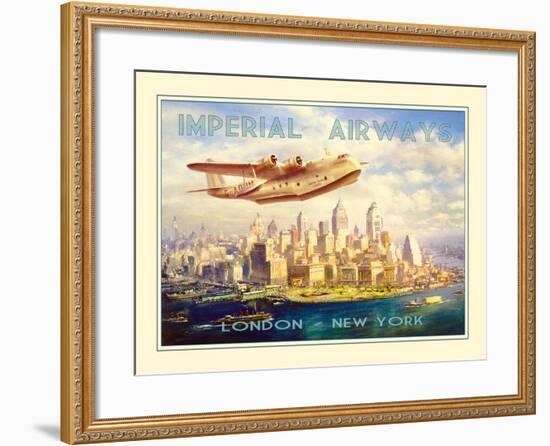 Imperial Airways - London to New York-The Vintage Collection-Framed Photographic Print