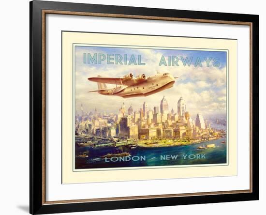 Imperial Airways - London to New York-The Vintage Collection-Framed Photographic Print