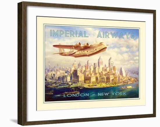 Imperial Airways - London to New York-The Vintage Collection-Framed Photographic Print