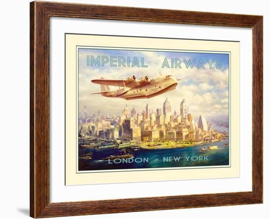 Imperial Airways - London to New York-The Vintage Collection-Framed Photographic Print