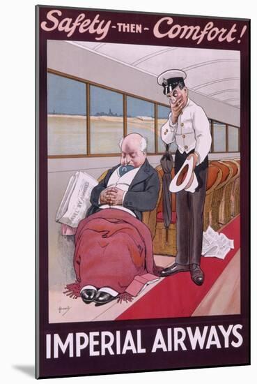 Imperial Airways Poster by John Hassall-null-Mounted Art Print