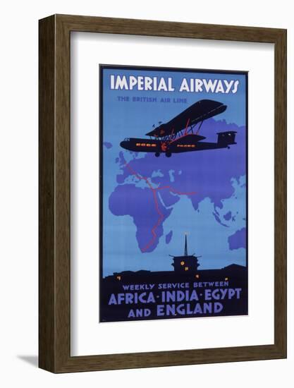 Imperial Airways Poster--Framed Photographic Print