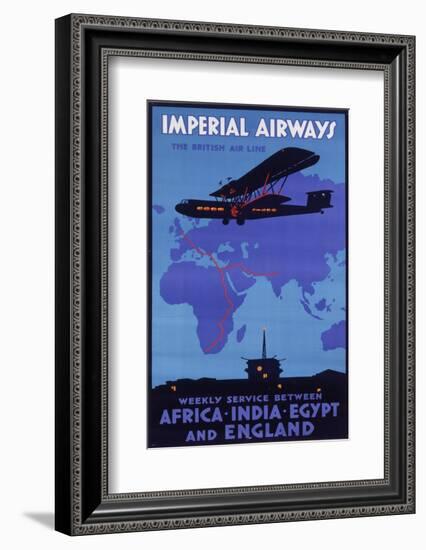 Imperial Airways Poster--Framed Photographic Print