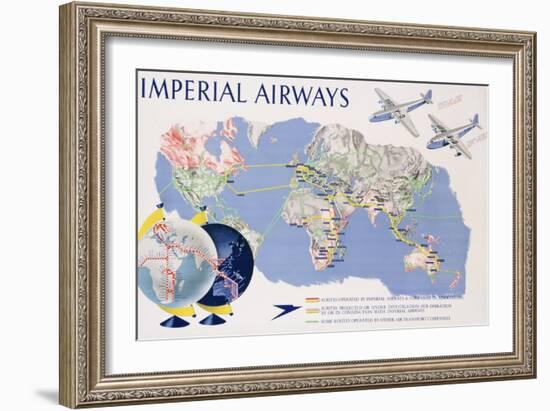 Imperial Airways Poster-James Gardner-Framed Giclee Print