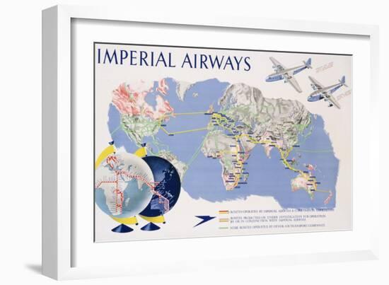 Imperial Airways Poster-James Gardner-Framed Giclee Print