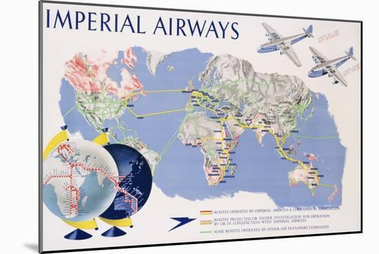 Imperial Airways Poster-James Gardner-Mounted Giclee Print