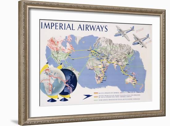 Imperial Airways Poster-James Gardner-Framed Giclee Print