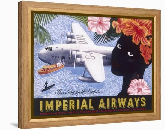 Imperial Airways Speeding Up the Empire-null-Framed Stretched Canvas