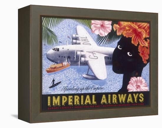 Imperial Airways Speeding Up the Empire-null-Framed Stretched Canvas