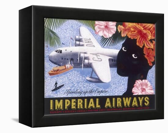Imperial Airways Speeding Up the Empire-null-Framed Stretched Canvas