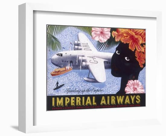 Imperial Airways Speeding Up the Empire-null-Framed Art Print