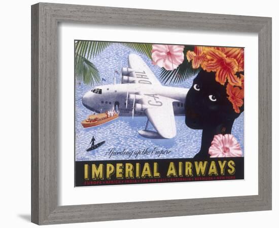 Imperial Airways Speeding Up the Empire-null-Framed Art Print