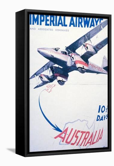 Imperial Airways to Australia Poster-null-Framed Premier Image Canvas