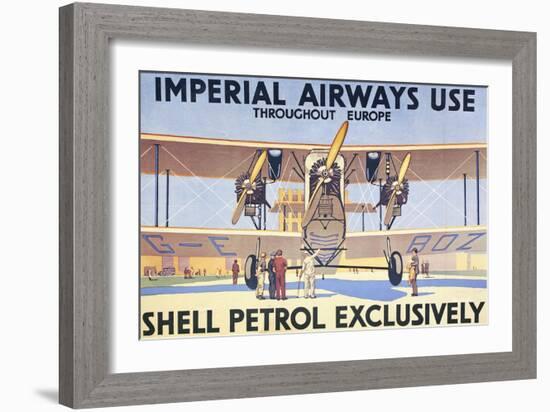 Imperial Airways Use Shell Petrol Exclusively Poster-null-Framed Giclee Print