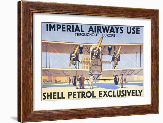 Imperial Airways Use Shell Petrol Exclusively Poster-null-Framed Giclee Print