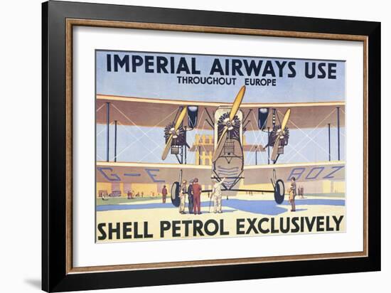 Imperial Airways Use Shell Petrol Exclusively Poster-null-Framed Giclee Print