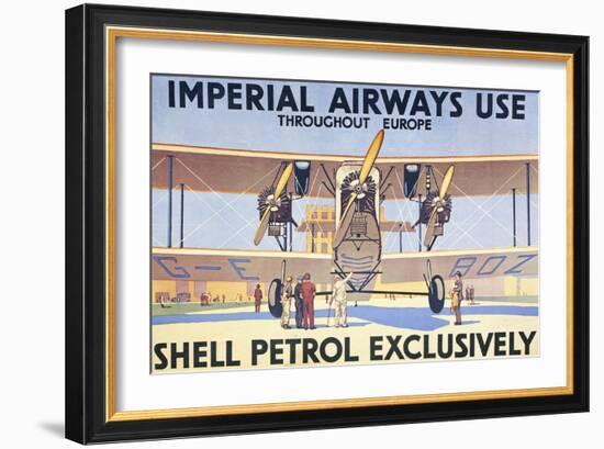 Imperial Airways Use Shell Petrol Exclusively Poster-null-Framed Giclee Print