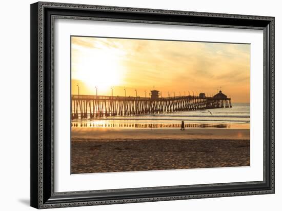 Imperial Beach Pier at Twilight, San Diego, Southern California, USA-Stuart Westmorland-Framed Photographic Print