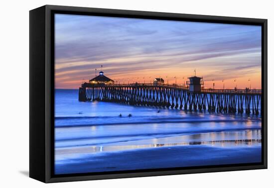 Imperial Beach Pier at Twilight, San Diego, Southern California, USA-Stuart Westmorland-Framed Premier Image Canvas