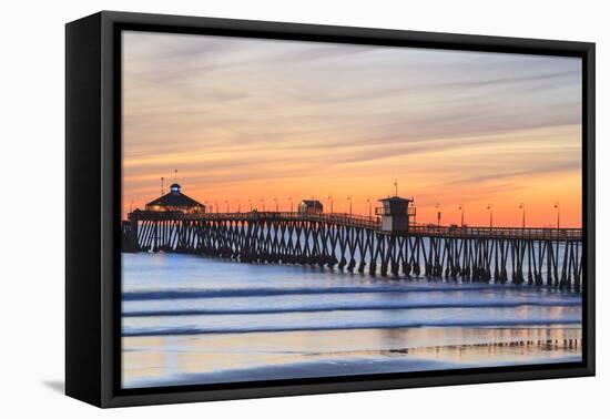 Imperial Beach Pier at Twilight, San Diego, Southern California, USA-Stuart Westmorland-Framed Premier Image Canvas