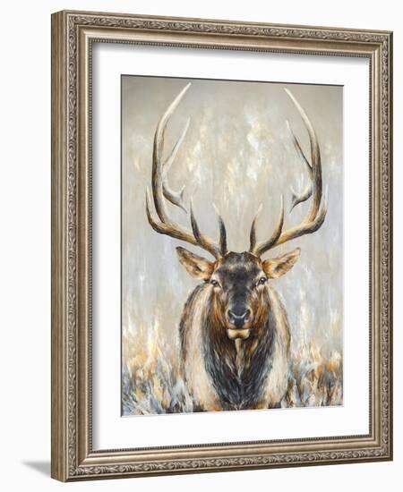 Imperial Bull Elk-Dina Perejogina-Framed Art Print