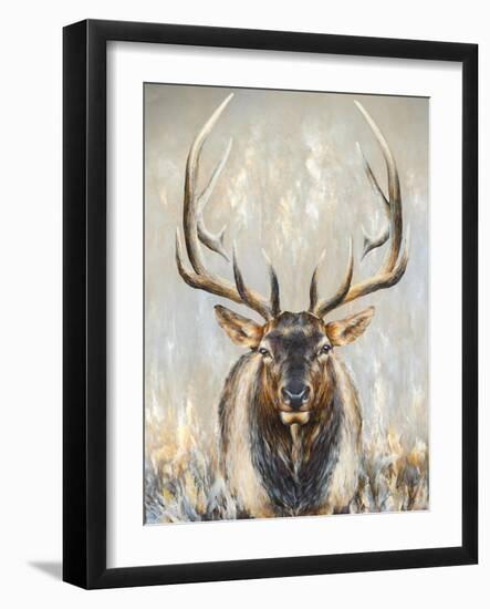 Imperial Bull Elk-Dina Perejogina-Framed Art Print