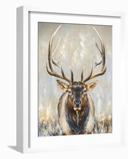 Imperial Bull Elk-Dina Perejogina-Framed Art Print