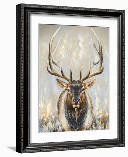 Imperial Bull Elk-Dina Perejogina-Framed Art Print