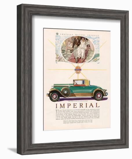 Imperial chrysler, Magazine Advertisement, USA, 1929-null-Framed Giclee Print