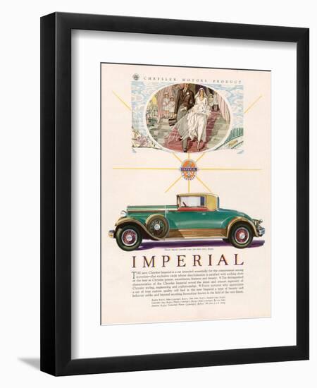 Imperial chrysler, Magazine Advertisement, USA, 1929-null-Framed Giclee Print