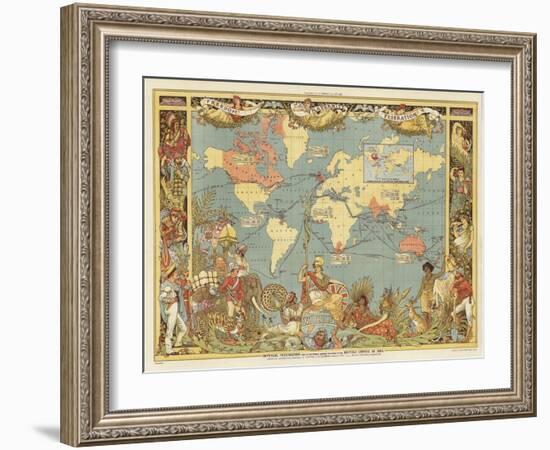 Imperial Federation-Walter Crane-Framed Giclee Print