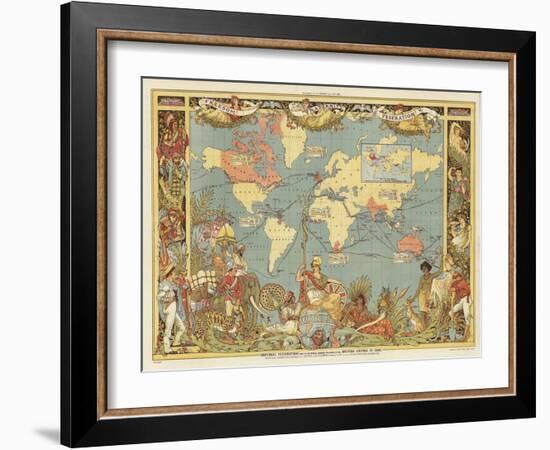 Imperial Federation-Walter Crane-Framed Giclee Print