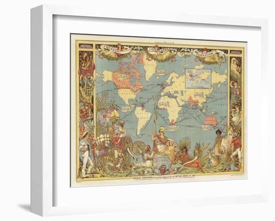 Imperial Federation-Walter Crane-Framed Giclee Print