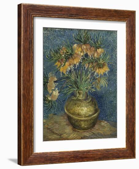 Imperial Fritillaries in a Copper Vase, 1887-Vincent van Gogh-Framed Giclee Print