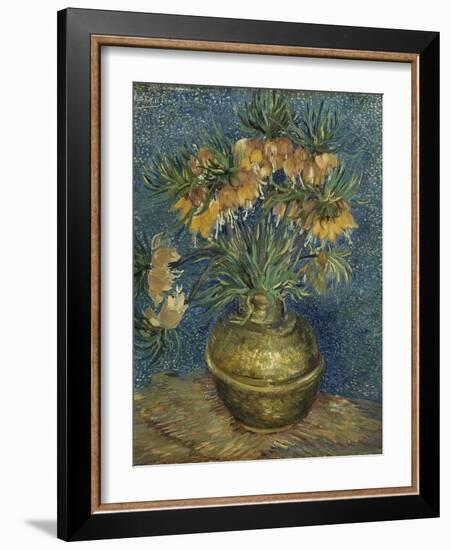 Imperial Fritillaries in a Copper Vase, 1887-Vincent van Gogh-Framed Giclee Print