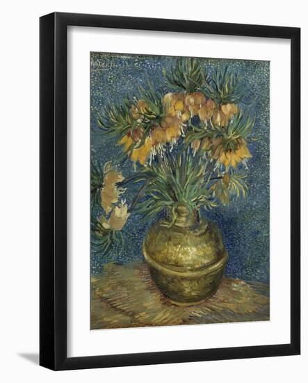 Imperial Fritillaries in a Copper Vase, 1887-Vincent van Gogh-Framed Giclee Print