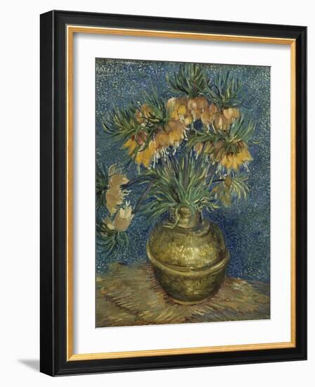 Imperial Fritillaries in a Copper Vase, 1887-Vincent van Gogh-Framed Giclee Print