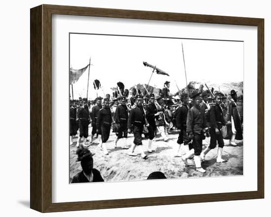 Imperial Japanese Procession, 1900-null-Framed Giclee Print