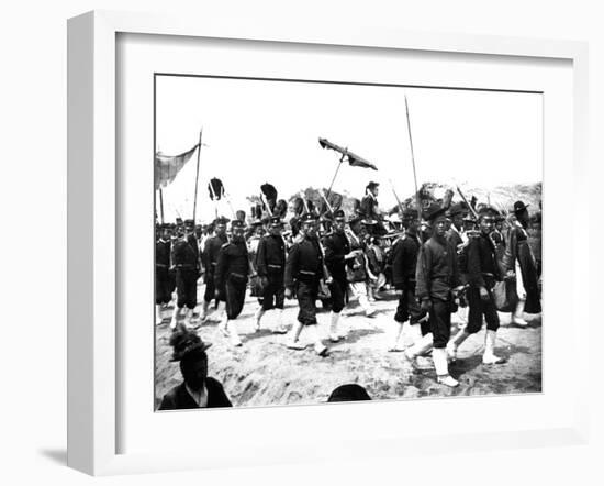 Imperial Japanese Procession, 1900-null-Framed Giclee Print