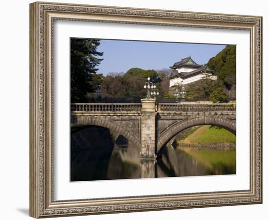 Imperial Palace and the Decorative Niju-Bashi Bridge, Tokyo, Honshu, Japan-Gavin Hellier-Framed Photographic Print