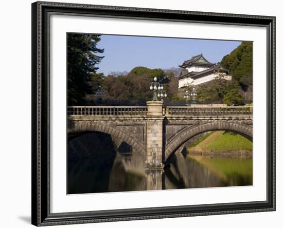 Imperial Palace and the Decorative Niju-Bashi Bridge, Tokyo, Honshu, Japan-Gavin Hellier-Framed Photographic Print