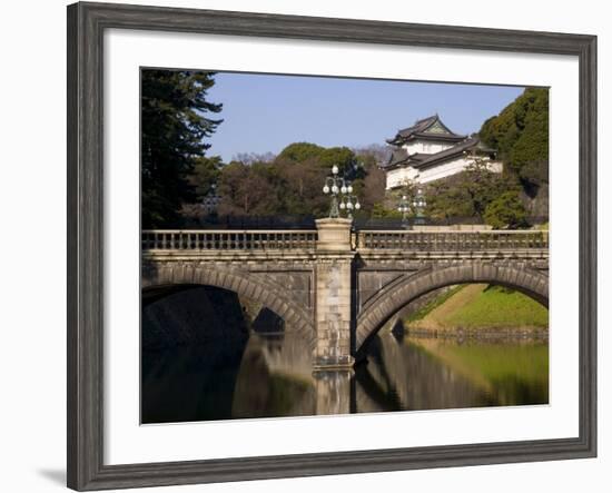 Imperial Palace and the Decorative Niju-Bashi Bridge, Tokyo, Honshu, Japan-Gavin Hellier-Framed Photographic Print