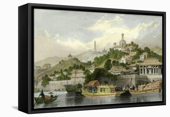 Imperial Palace Gardens-Thomas Allom-Framed Stretched Canvas