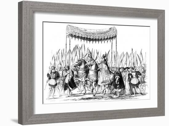 Imperial Procession, 1529-1530-Lucas Cranach the Elder-Framed Giclee Print
