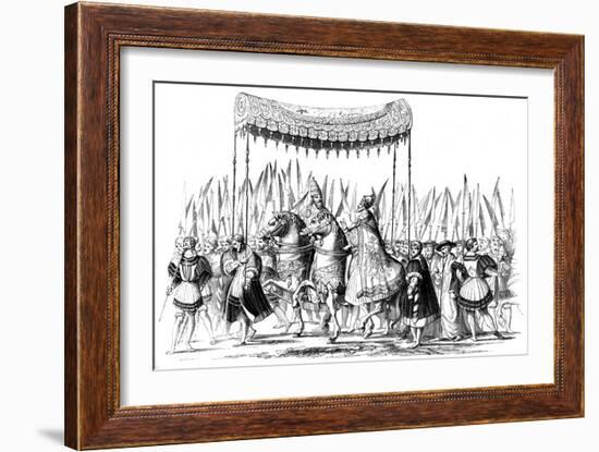 Imperial Procession, 1529-1530-Lucas Cranach the Elder-Framed Giclee Print