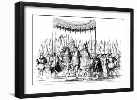 Imperial Procession, 1529-1530-Lucas Cranach the Elder-Framed Giclee Print