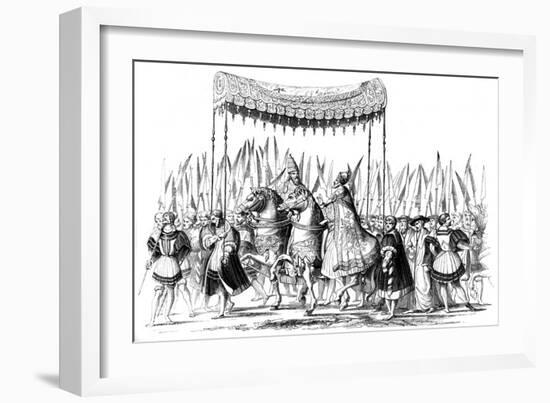 Imperial Procession, 1529-1530-Lucas Cranach the Elder-Framed Giclee Print